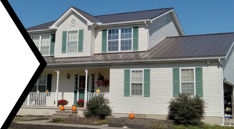 service residential house new metal roofing